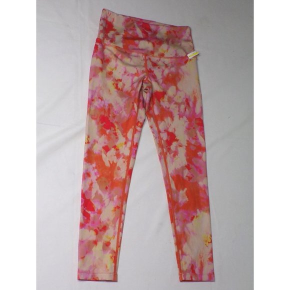 Zella High Waist Studio Lite 7/8 Leggings Orange Print Small (4-6) $65 NEW - Picture 6 of 10
